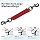 PetBonus Hundehalsband Clips, handgefertigtes Sicherungsband für Hundegeschirr, Stachelhalsband, doppelendiger Leinenverbinder (Rot)