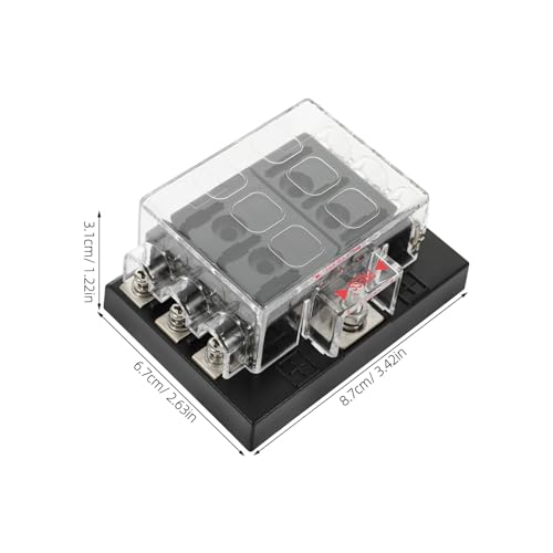 iplusmile Bloco De Fusíveis Automotivo Painel De Fusíveis De Caixa De Fusíveis De 6 Vias Para Motoci