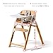 Momcozy DinerPal Wooden High Chair for Babies, Toddlers & Adults Up to 308 Lbs, Convertible Baby Highchair with Food-Grade Tray, Dishwasher-Safe, Adjustable & Ergonomic, Natural Wood
