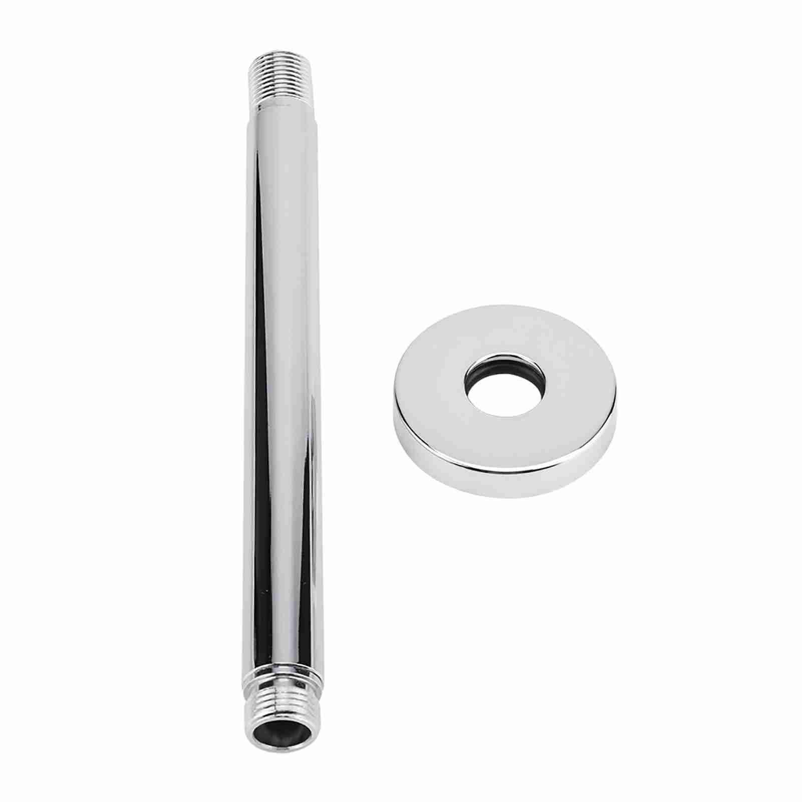 Hapivida Tubo di Prolunga per Soffione Doccia G 1/2 in Acciaio Inox Round Top Braccio Doccia per Montaggio a Parete per Accessorio da Soffitto per