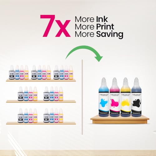 Image of Splashjet GI 790 Compatible Refill Ink for CN Pixma G2010, G2000, G1010, G1000, GM2070, G3010, G3000, G4000, G4010 Printer Ink Bottle for CN Inktank Printer (Yellow x 500gm) - 506005