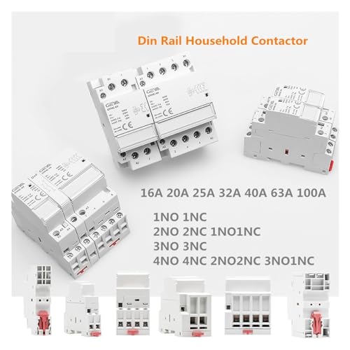Contactor de CA de 4 Fases 230V con Interruptor Modular 2NO2NC para Instalaciones Eléctricas 7