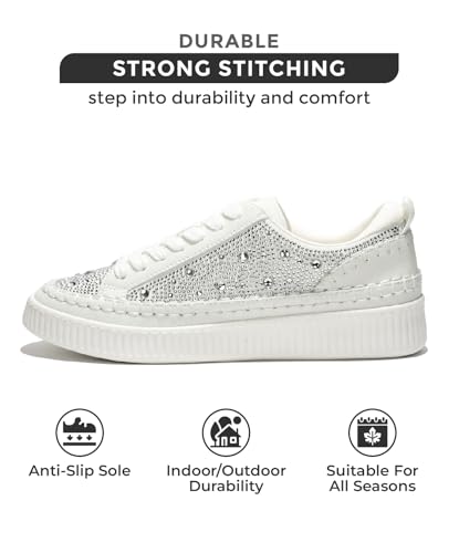 Project Cloud Sneakers for Women - Memory Foam Shoes for Women Lace-Up Women's Fashion Sneakers Non-Slip Womens Trendy Shoes (Lona)3