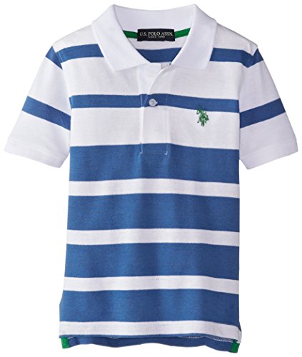 U.S. Polo Assn. Boys' Striped Pique Polo Shirt