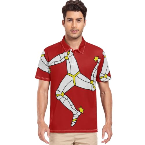 Polo de golf robot mecha pour homme : restez au sec avec ce haut à col rouge