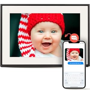 Loop Wi-Fi Digital Picture Frame with Touch Screen, 10-Inch Display, The Only Frame to Offer Text Message Photos Direct to Frame, Easy to use App, Gift to Keep Friends and Family Connected