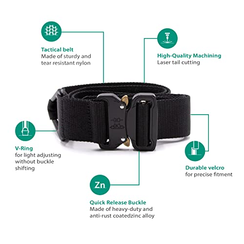 Gritr Iwb Kydex Right Hand Gun Holster Compatible With Glock 17 (Gen 1-5, G26/G19/G19X/G45/G34) And Tactical Nylon Webbing Duty Waist Gun Belt, Medium #TOP2