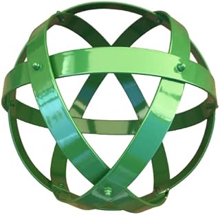 Genesa Crystal Verde Chakra series, fourth Chakra or Heart Chakra, oven-baked green painted natural aluminum with 20mm wide and 2mm thick bands fixed with blind nuts.