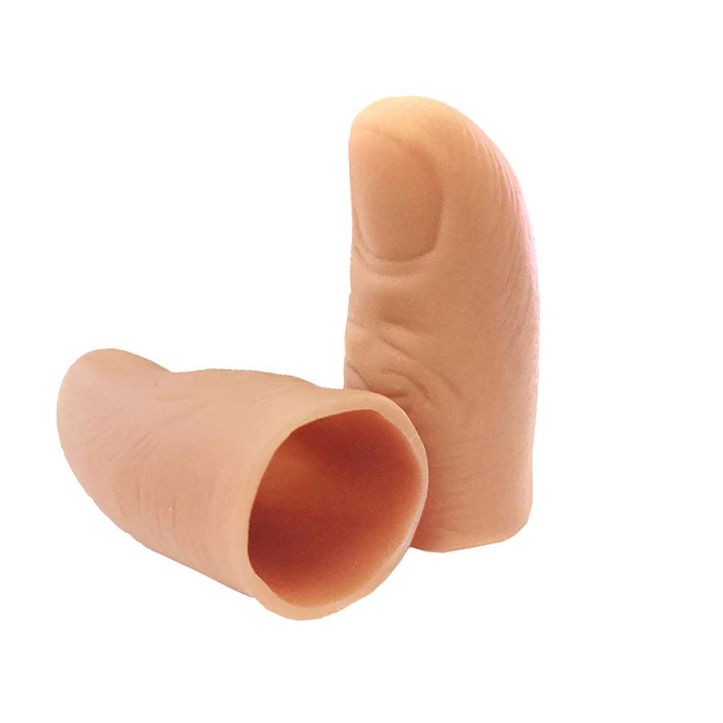 Magic Trick Fingers, 2PCS LED Thumb Light, Light Up Flashing Fingers, Fake Finger LED Light, Flashing Thumbs Lights, LED Finger Lamp, Fake Finger, Prank Toy Tool
