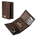 Lee Men’s Trifold Wallet, Pebble Grain Leather Wallet with Flip ID Window