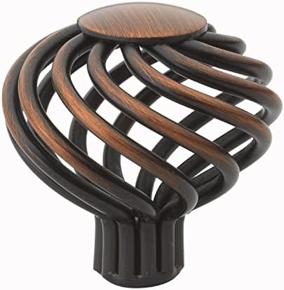 GlideRite Hardware 3072-ORB-25 1.625 inch Diameter 25 Pack Round Birdcage Cabinet Knob, 1.625", Oil Rubbed Bronze Finish