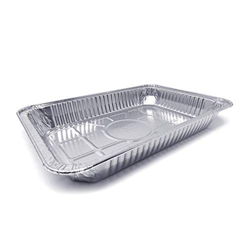 Fig & Leaf (30 Pack) Drip Pans Compatible with Weber Grills 6416 Pans - 13" x 9" x 2" l Heavy-Duty Aluminum Foil l Holds Meat, Dishes, Indirect Grill Cooking l Perfect for Smoker BBQ - Thumbnail 3