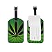 ALAZA Marihuana-Hanf-Blätter Luggage Tag PU-Leder Tasche Koffer-Gepäck-Aufkleber