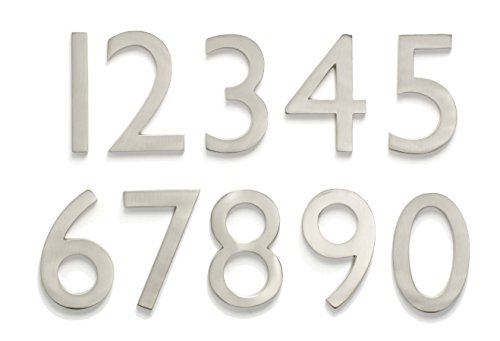Architectural Mailboxes 3585Sn-9 Brass 5-Inch Floating House Number 9, Satin Nickel #TOP2