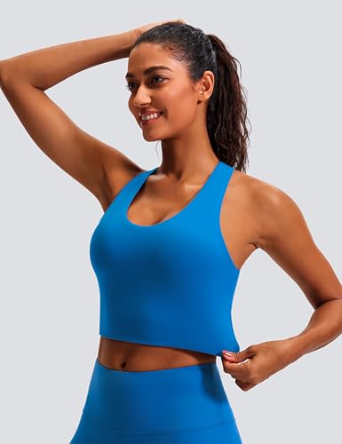 Image of Sports Bras for Women Criss-Cross Back Padded Workout Tank Tops Medium Support Crop Tops for Women