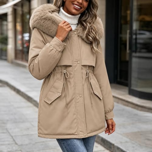 Parka Winter Jacket Women Windproof Thicken Warm Soft Fleece Lined Coats - image 2