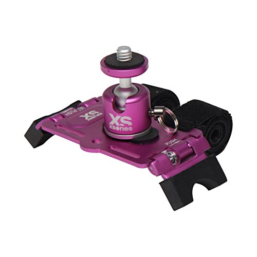 Fixation pour caméra embarquée ACTION MOUNT rose anti-vibration