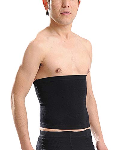 DianShaoA Waist Trimmer Faja Hombres Abdomen Adelgazar Cintura Cinturón Ajuste Lumbar Y Soporta Negro L