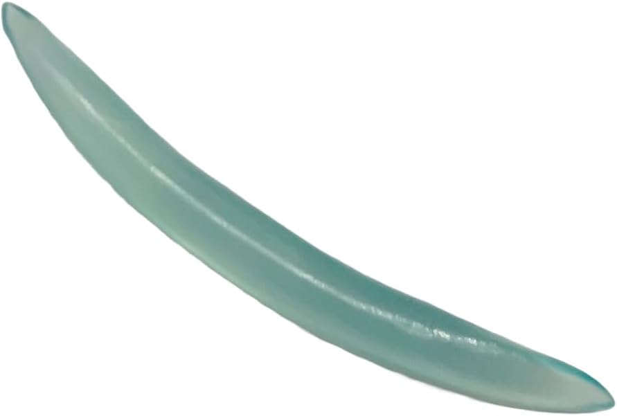 Natural Aqua Chalcedony Tribal Septum Curved Spike Tusk | Handmade Gemstone Septum Jewelry | Boho Nose Ring | Ethnic Piercing Accessory | Unisex Body Jewelry