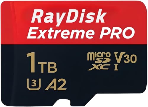 RayDisk �}�C�N��SD�J�[�h microSD�J�[�h 1TB microSDXC UHS-I Class10 A2 U3 V30 �ő�Ǎ�200MB/s ���� SDSQXCD-1T00-GN6MA