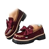 Cuir verni : fabriqués à partir de cuir verni, les mocassins à semelle épaisse avec nœud papillon pour femme offrent une finition brillante qui est non seulement élégante mais également durable et facile à nettoyer pour une utilisation durable