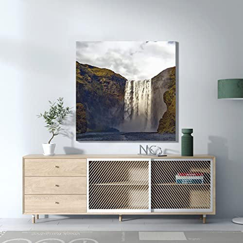 Toile imprimée Skógafoss cascade d'Islande décoration murale - 3