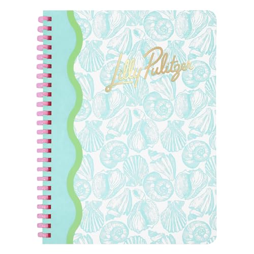 Mini carnet à spirale Lilly Pulitzer Shelden Shells petit journal de 160 pages lignées 21x16,5 cm