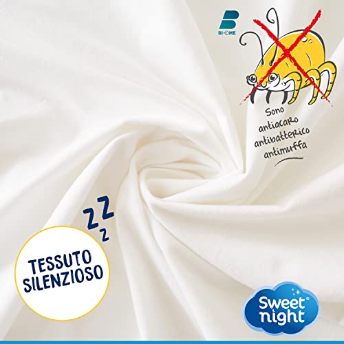Sweet Night Coprimaterasso Matrimoniale 200X200 Cm | Impermeabile E Antiacaro | Mollettone 100% Cotone | Silenzioso E Traspirante | Adatto Anche A Materassi Spessi - 3