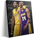 Kobe Bryant Poster, Mamba Mentality Canvas Wall Art, Kobe Bryant Canvas Framed, Black Mamba, NBA Poster, Basketball (8"x10")