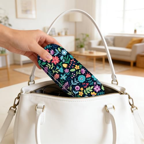 Image of Glasses Case Hard Shell,Portable Protective Eyeglasses Case, Eyeglass Holder Box with Cleaning Cloth, for men women
