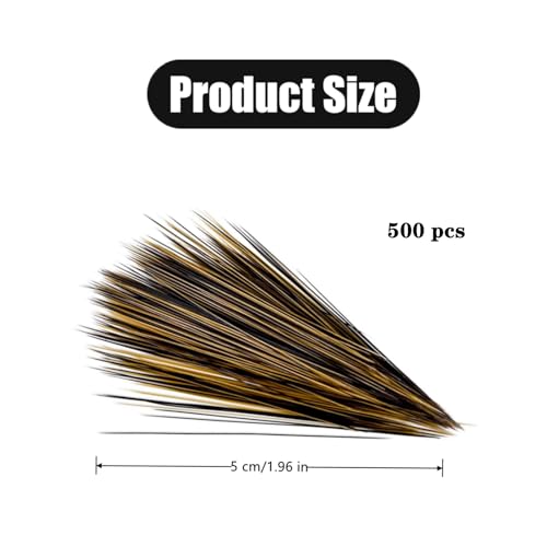 Image of 500 PCS Cat Whiskers Simulated Animal Whiskers Craft Animal Whiskers Stuffed Animal Whiskers for Crafts Needle Felting,DIY Accessories(Black and Brown)