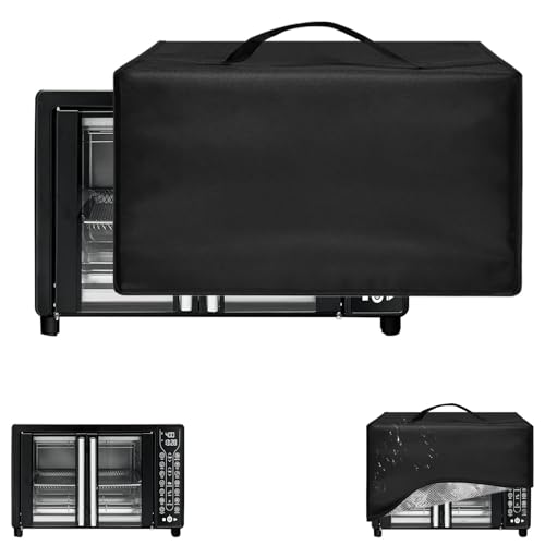 Image of Air Fryer Cover Dust Cover for Gourmia French Door Air Fryer 25 Qt GTF7655, 17x13.8x11.4 in, 600D Heat-Resistant Nylon w /Aluminum Foil, Waterproof air fryer oven Cover for Convection Oven