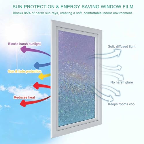 Película Decorativa de Privacidad para Ventanas Azul y Morado miniatura 6