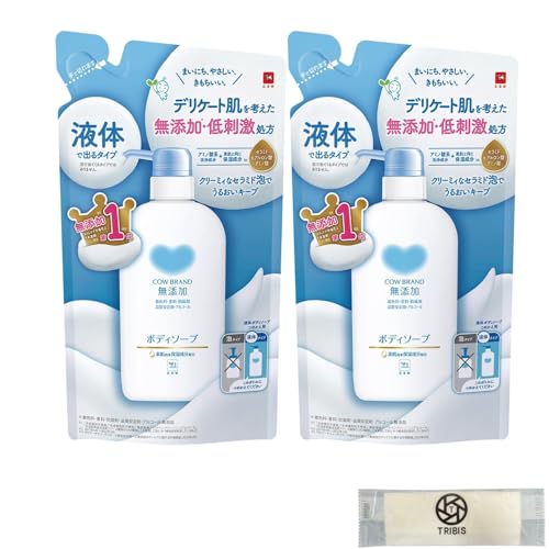 カウブランド 無添加 カウブランド無添加 ボディソープ 詰替用 380ml TRIBISおまけ付き 2個セット