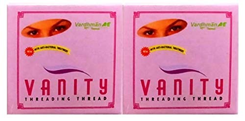 Eyebrow Threading Cotton Thread Vanity,Organica,Bella,Griffin - 2 Spools (Vanity-Pink- 2 Rolls)