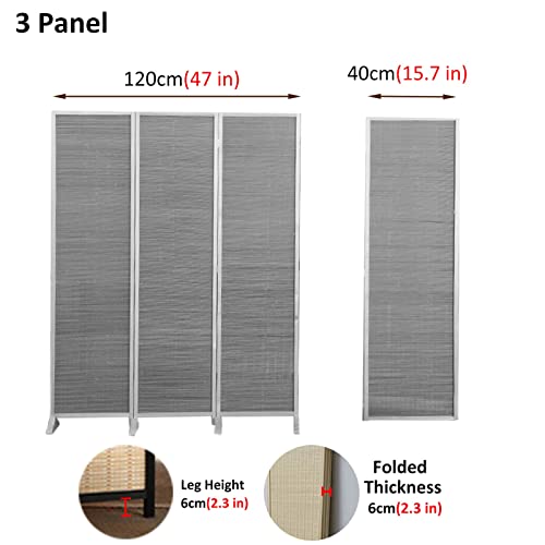 Paravent en bambou de 120 cm avec 3 panneaux pour studio - 8