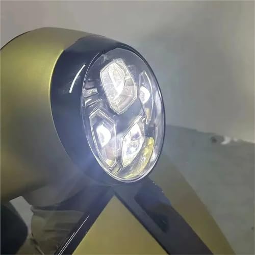 Phare de moto pour Vespa GTS300 assemblage LED noir chrome