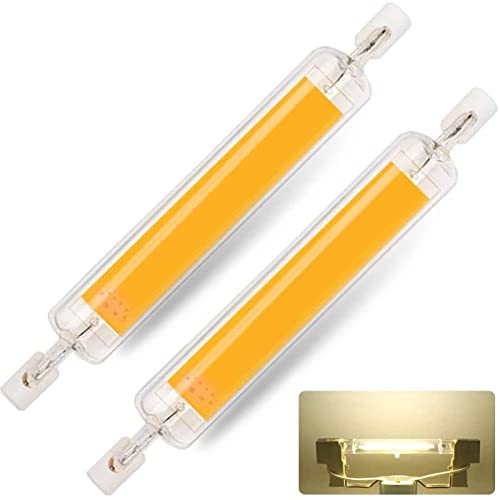 Anugsoe Bombillas R7S LED 78mm 10W Regulables,LED R7S COB Equivalente J78 100W lámpara halógena,Blanco Natural 4500K 1000LM,iluminación de haz de 360 ​​°,Sin parpadeo,pack de 2