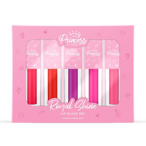 Princess by RENEE Royal Shine Lip Gloss Set, Soft, Shiny & Nouris...
