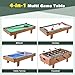 Giantex 4-in-1 Multi Game Table, Combo Foosball Game Table Top w/Billiards, Ping Pong, Push Hockey for Home, Game Room, Family Night & Arcade, Wood Combination Game Table Set for Adults