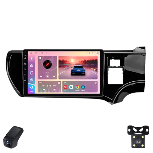 Genérico Autoestéreo Android CarPlay para Toyota Aqua LHD RHD 2011-2017, Pantalla táctil de 9 Pulgadas, 1280×720, estéreo para automóvil/SWC/Bluetooth 5.0/FM Am RDS DSP/Wi-Fi/4G LTE/GPS/ADAS DVR (RHD