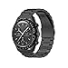 Produktbild BoLuo 20mm Uhrenarmbänder für Omega Swatch Watchband, Rostfreier Stahl Ersatzband Armband Uhrenarmband Band Strap Armbänder Wrist Strap Bracelet für Omega Swatch Watch Accessories (Schwarz)
