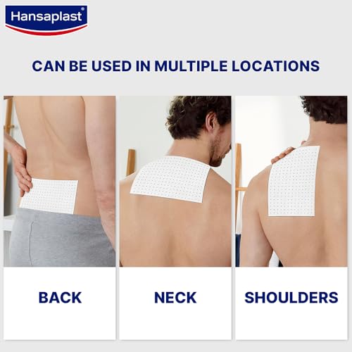 Image of Hansaplast Ayurvedic Pain Relief Patch for Back, Joint & Muscle Pain | Sustained Heat | Odor-Free & Non-Messy | Natural Atropa Belladonna Extract