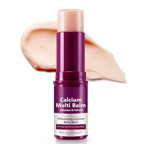 Calcium Volume Multi Balm Stick– Moisturizing Face Balm with Collagen & Vitamin E – Hydrating Skincare Stick for Eyes, Neck & Lips – Smooth Texture, Dewy Finish, Suitable for All Skin Types