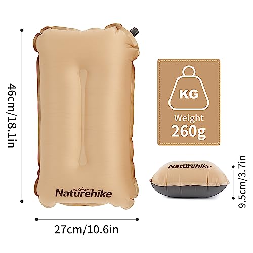 Naturehike Portable Automatic Inflatable Camping Pillow with Storage Bag Inflate Quickly For Neck and Waist Support Ergonomic Travel Pillow Suitable for Camping/Traveling/Hiking/Backpacking - Image 2
