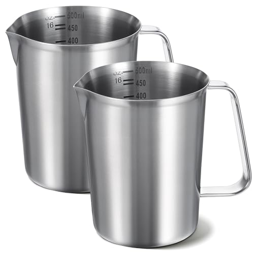 Set 2 Jarras Medidoras Acero Inoxidable 500 ml miniatura 1