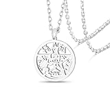 Collar de nudo de brujas Tetragrammaton Pentagram Collares Colgante de nudo celta Protección de la brujería Pagan joyería irlandesa para las mujeres los hombres (Collar Tetragrammaton-Plata 1)