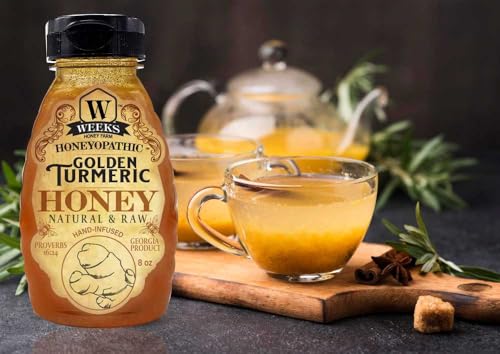 Miel Crua con Cúrcuma Weeks Honey Farm 8oz miniatura 3