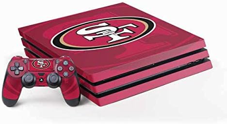 Skinit Decal Gaming Skin Compatible with PS4 Pro Console and Controller Bundle - Officially Licensed NFL San Francisco 49ers Double Vision Design