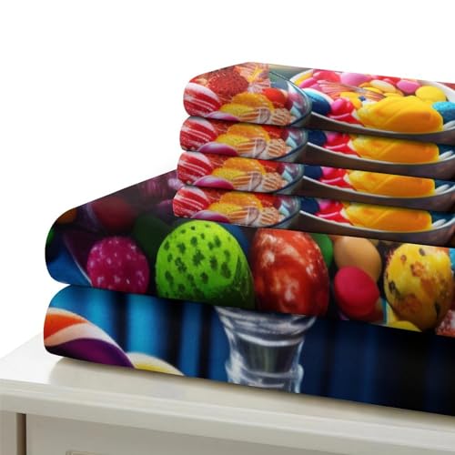Parure de lit sucette 3D housse de couette single avec taies